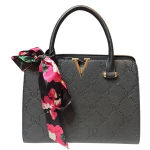 Crossi Bow,Heart,Butterfly Black Satchel -nwot